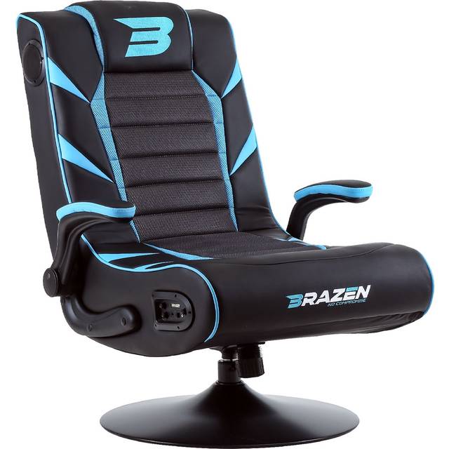 BRAZEN Panther Elite 2.1 Wireless Bluetooth Gaming Chair - Blue, Blue,Black