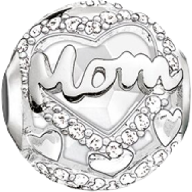 Silver Bead with Achat and Zirkonia