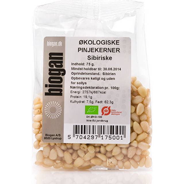Biogan Sibiriska Pinjenötter eko - 75 gram