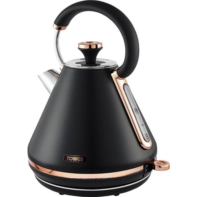 Tower Cavaletto 3KW 1.7L Marshmallow Pink & Rose Gold Pyramid Kettle UK Plug