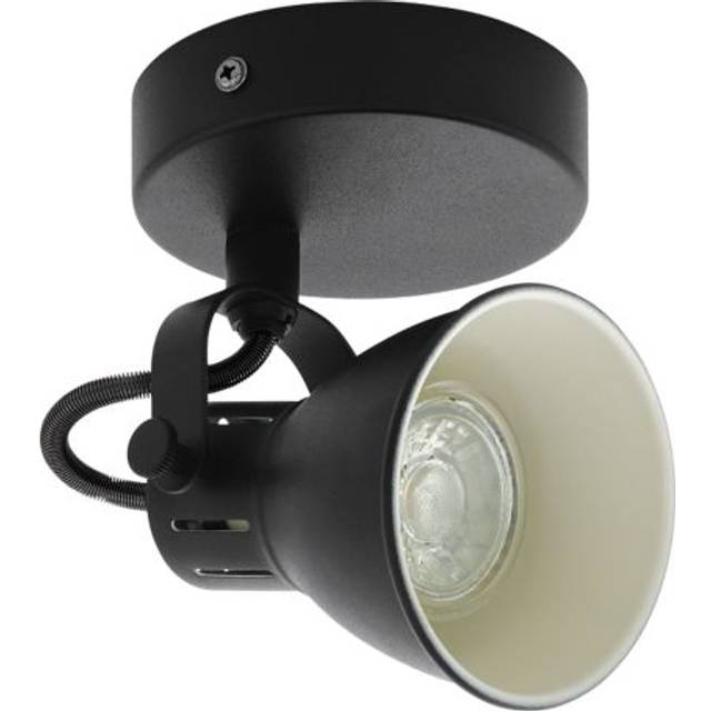 Eglo Seras Black Wall Light - Black/White