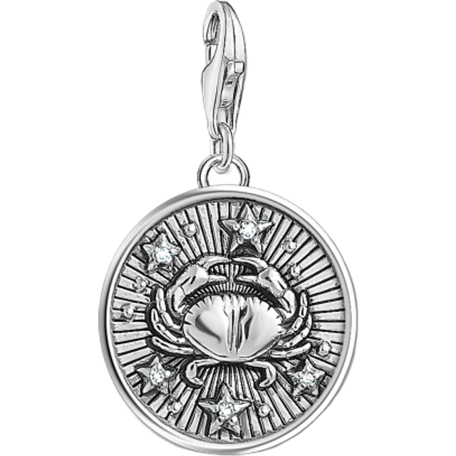 Thomas Sabo Charm pendant zodiac sign Cancer silver-coloured 1643-643-21 - silver-coloured/white - one size