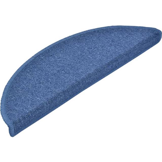 vidaXL Carpet Stair Treads 15 pcs Blue 56x17x3 cm
