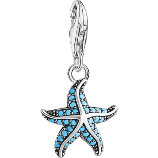 Thomas Sabo Sterling Silver Small Blue Starfish Charm 1521-667-17