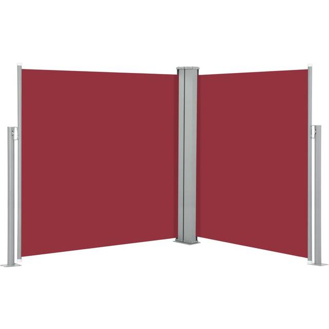 vidaXL Infällbar sidomarkis svart 140x600 cm