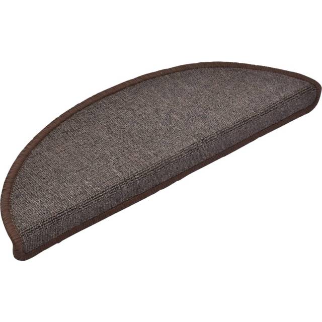 vidaXL Carpet Stair Treads 15 pcs Coffee Brown 65x24x4 cm
