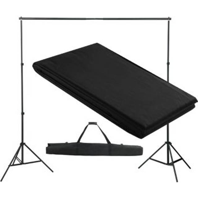 vidaXL Backdrop Support System 300 x 300 cm Black