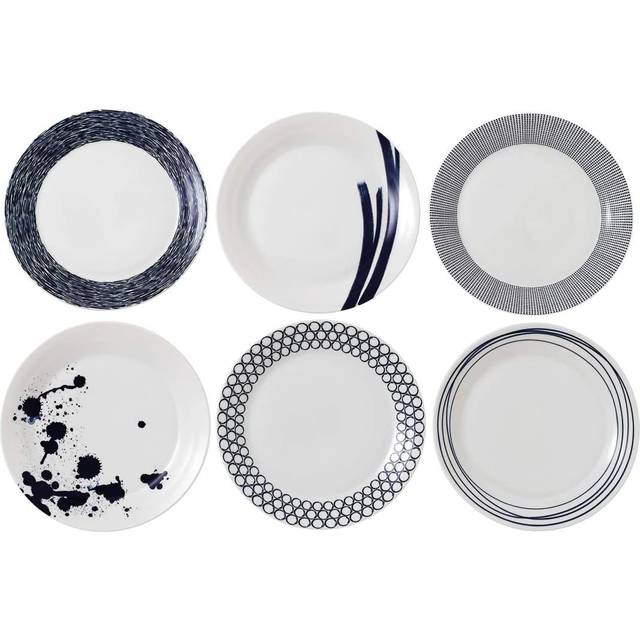 Royal Doulton Pacific plate blue 6 pieces 28 cm