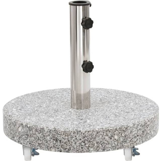 vidaXL Parasol Base Granite 30 kg Round Black