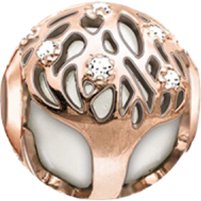 THOMAS SABO Rose Gold Plated Tree Of Life White Karma Bead K0169-841-14