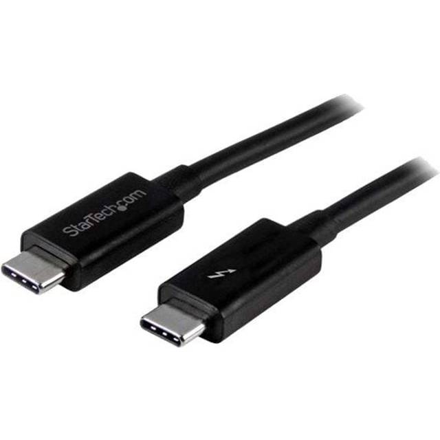 StarTech.com 2 m (6,6 fot) passiv Thunderbolt 3-kabel, 20 Gbps, 100 W PD, 4K-video, Thunderbolt-kabel, kompatibel med USB4/DP Alt-läge, Thunderbolt 4, USB 3.2/Type-C (TBLT3MM2MW)