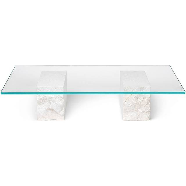 Ferm Living Mineral soffbord glas, bas i marmor