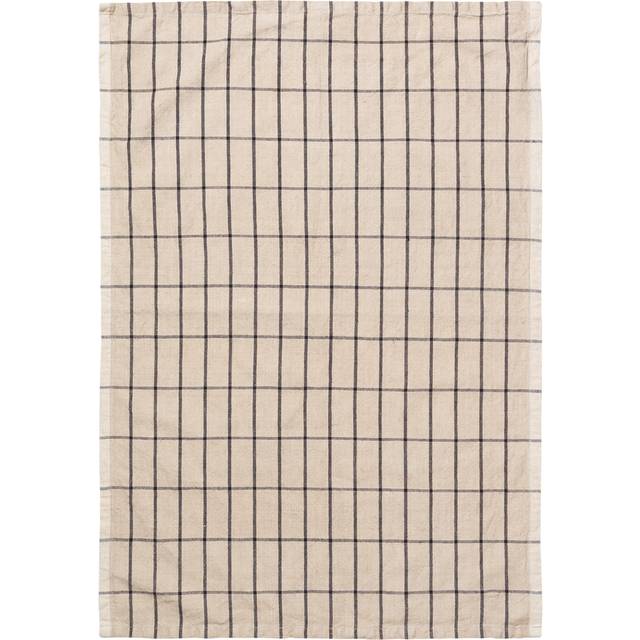 Ferm Living Hale kökshandduk 50x70 cm Sand-black - Beige