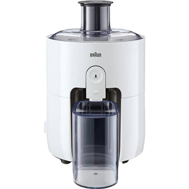 Braun purEase juicepress SJ 3100 WH, Juicepress för självgjord saft, stor påfyllningsskål för hela frukter, med kallXtract teknik för att bevara vitaminer, 500 watt, vit