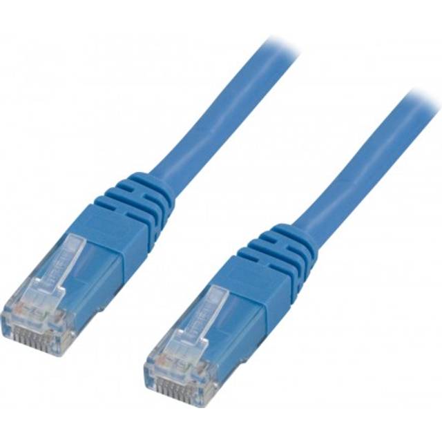 DELTACO U/UTP Cat6 patchkabel 0,3m, blå (TP-603B)