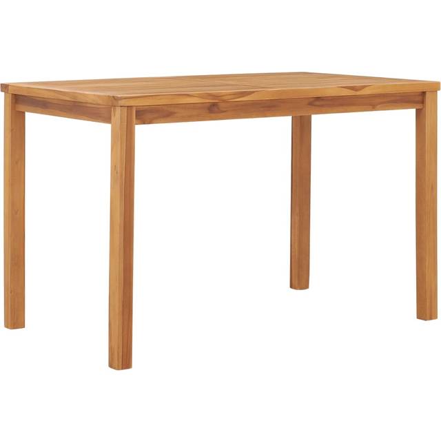 vidaXL Garden Dining Table 120x70x77 cm Solid Teak Wood - Brown