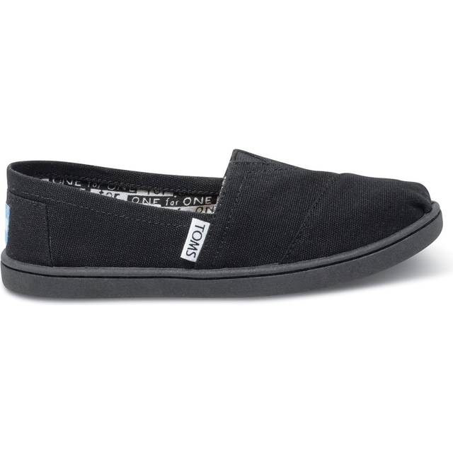 TOMS Alpargata Canvas Boys Shoes Colour: Black, Size: Junior 1
