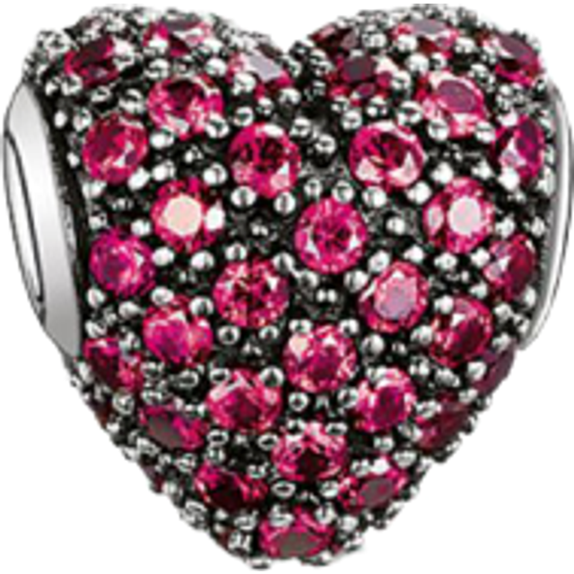 Thomas Sabo Bead red pav&#xE9; heart red K0084-639-10 - red/silver-coloured - one size
