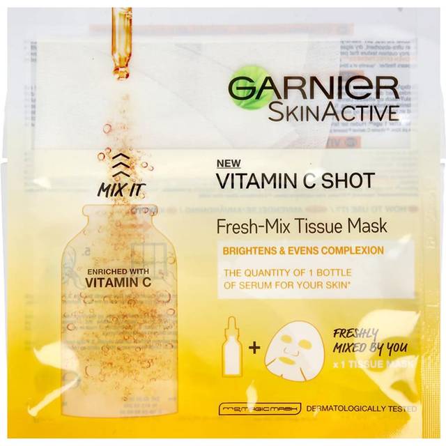 Garnier Fresh-Mix Tissue Mask, Vitamin C Brightening Tissue Face Sheet Shot Mask 33 g
