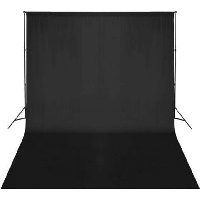 vidaXL Backdrop Support System 500 x 300 cm Black