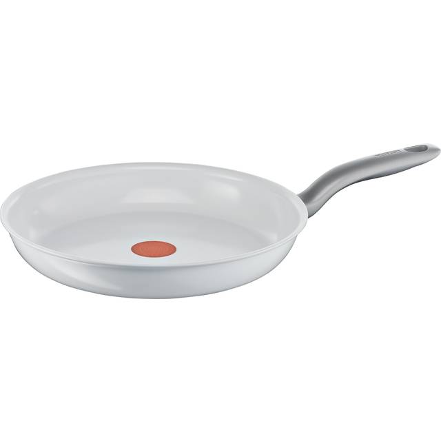 Tefal C41704 Ceramic Control stekpanna 24 cm | säker keramisk tätning | termisk signal temperaturindikator | enkel rengöring | lämplig för induktion | vit
