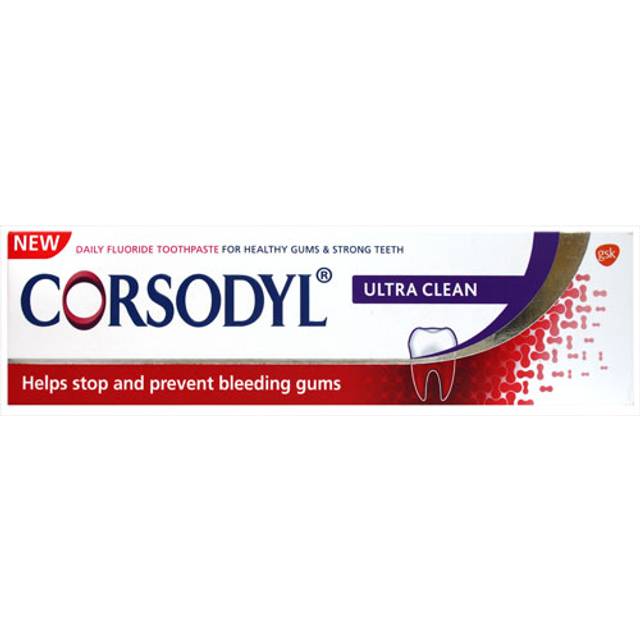 Corsodyl Ultra Clean tandkr&amp;auml;m f&amp;ouml;r k&amp;auml;nsligt tandk&amp;ouml;tt