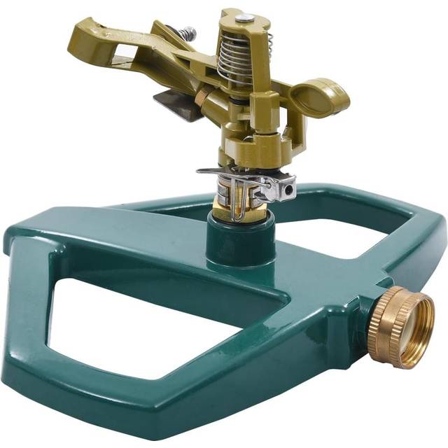 vidaXL Rotary Sprinkler Green 21x22x13 cm Metal