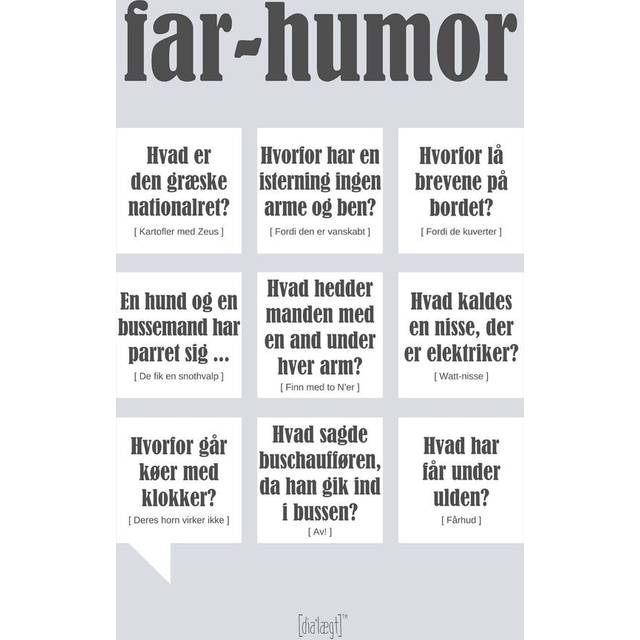 Dialægt Affisch - 30x42 - Pappa Humor - Dialægt - One Size - Affisch