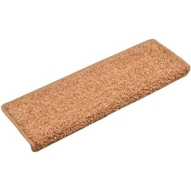 vidaXL Carpet Stair Treads Stair Mat Stair Step Protector Rug 15 pcs Brown
