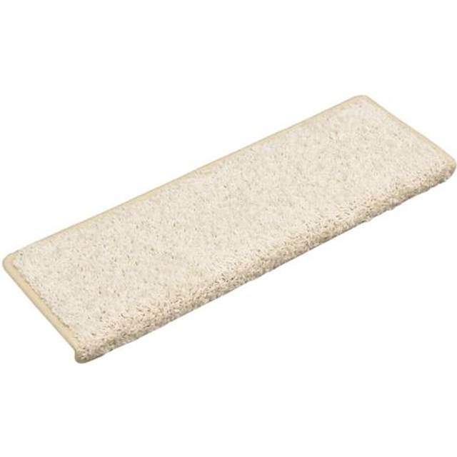 vidaXL Carpet Stair Treads 15 pcs 65x21x4 cm White