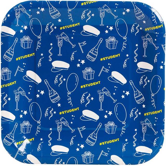 Papperstallrikar #Student 22 cm 6-pack
