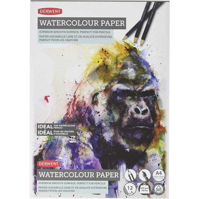 Derwent Smooth Watercolour Paper Pads - 300gsm - 12 Sheets