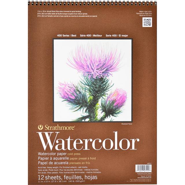 Strathmore 400 Series Watercolor Pad - 11 x 15 Inch - 300gsm - 12 Sheets