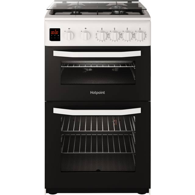 Hotpoint HD5G00CCW/UK 50cm Gas Double Oven Freestanding Cooker - White