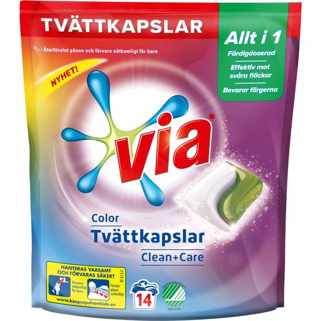 Via Duo Tvättkapslar Color 14-pack - Multi
