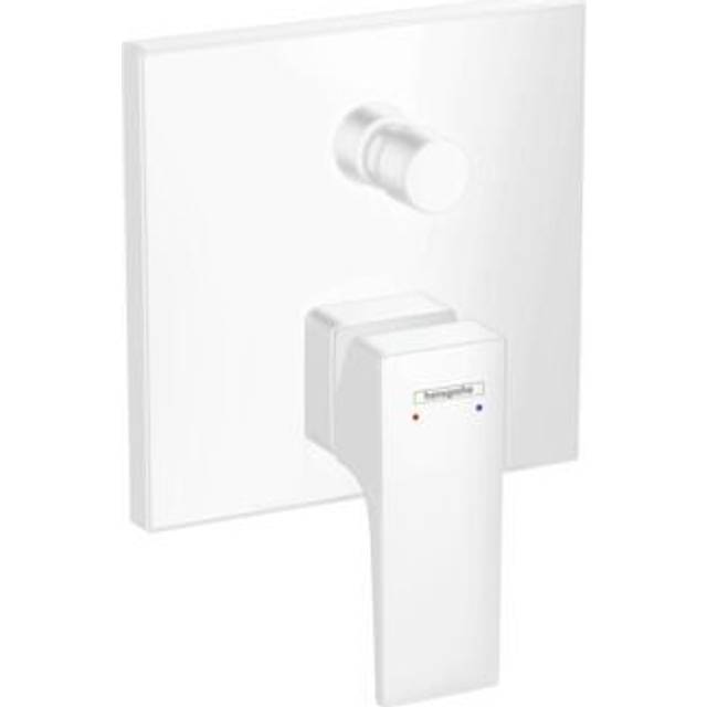 Metropol Single lever manual bath mixer for concealed installation with lever handle, Matt white (32545700) - Hansgrohe