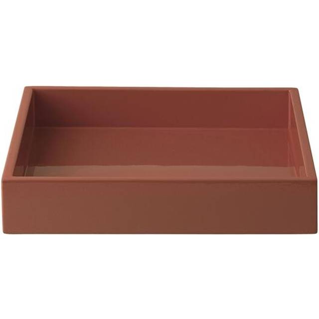 Mojoo Lux lackad dekorationsbricka 19x19x3,5 cm Black - Svart