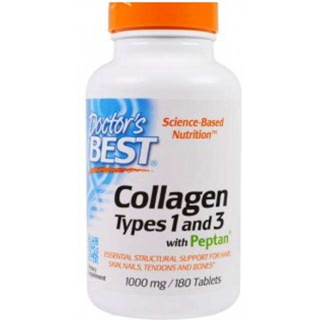 Doctor's Best  Collagen Types 1 and 3 with Peptan and Vitamin C  180 Tablets