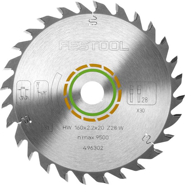 Festool 496302 Universal Saw Blade 160x2 2x20 W28