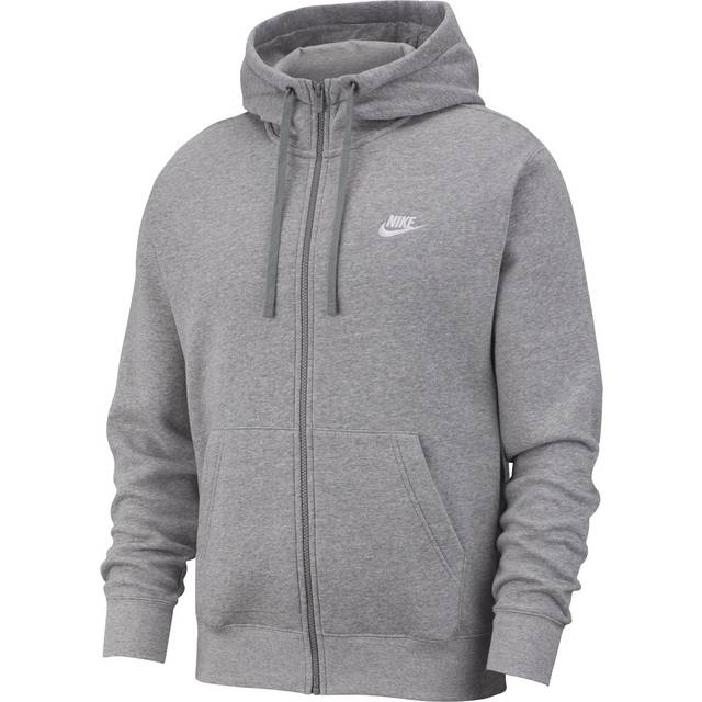 Nike Club Fleece Hoodie Dark Grey Heather Matte Silver White Price