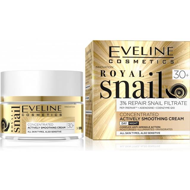 Eveline Royal Snail, krem aktywnie wygÅadzajÄcy na dzieÅ i na noc 30 +, 50 ml