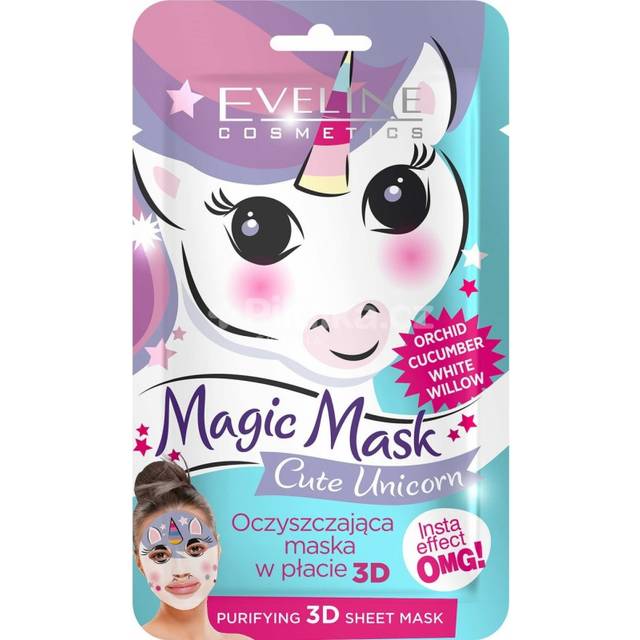 Eveline Cosmetics Magic Mask Cute Unicorn Purifying 3D Sheet Mask
