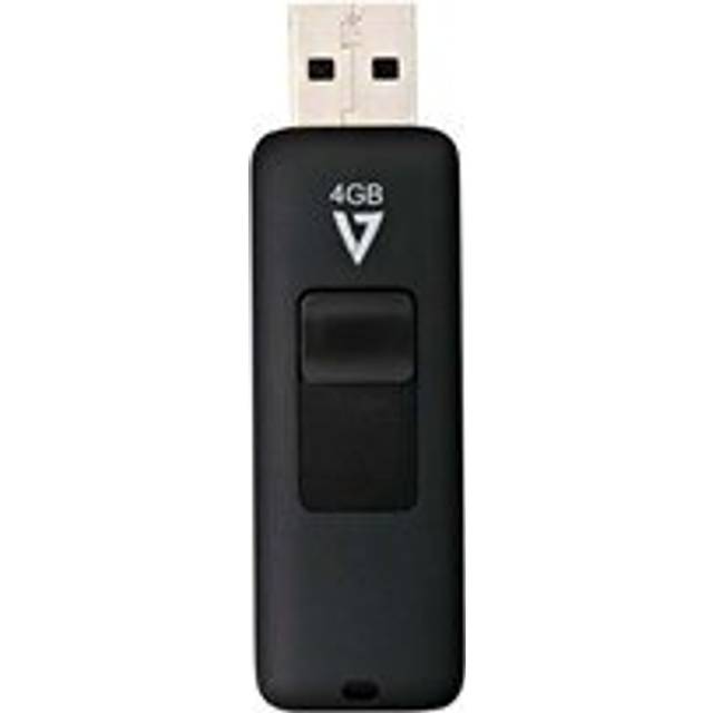 V7 VF24GAR-3E Slider USB 2.0 Flash-enhet 4 GB svart
