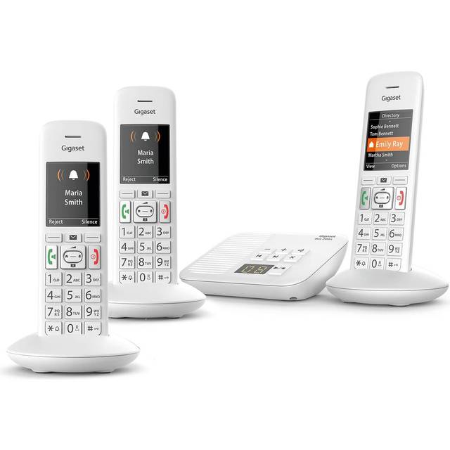 Siemens Gigaset Premium E390A Cordless Phone, Trio Handset with Big Buttons