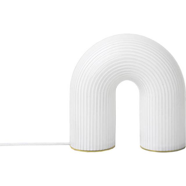 Ferm Living - Vuelta LED Table Lamp - weiß/BxHxT 21,4x21,6x8,4cm/LED 100-240V 50-60Hz/267lm/2700K/über integrierten Dimmer - white (21.5 x 25.1 x 8.5cm)
