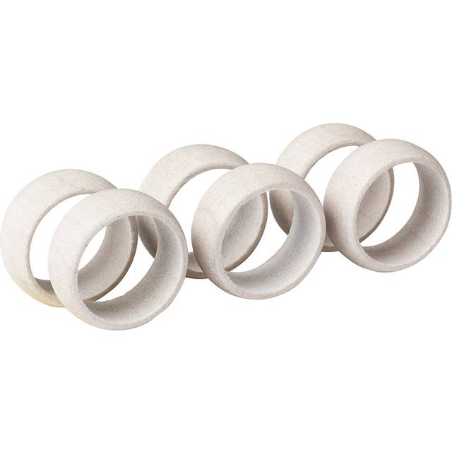 Broste CPH - Napkin Ring "Kit" Sand Stone - Servetter - Light Grey - Stock sale - Ø5 x H2 cm, 6 pcs
