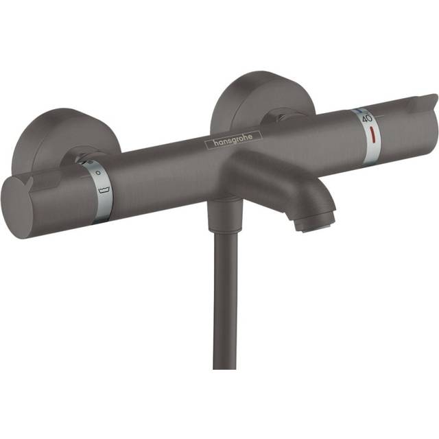 Hansgrohe Ecostat Brushed Black Chrome Comfort Exposed Thermostatic Ba