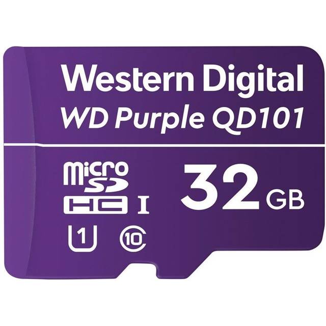 WD Purple WDD032G1P0C-85AEL0 - Flash-minneskort - 32 GB - UHS-I U1 / Class10 - microSDXC - lila