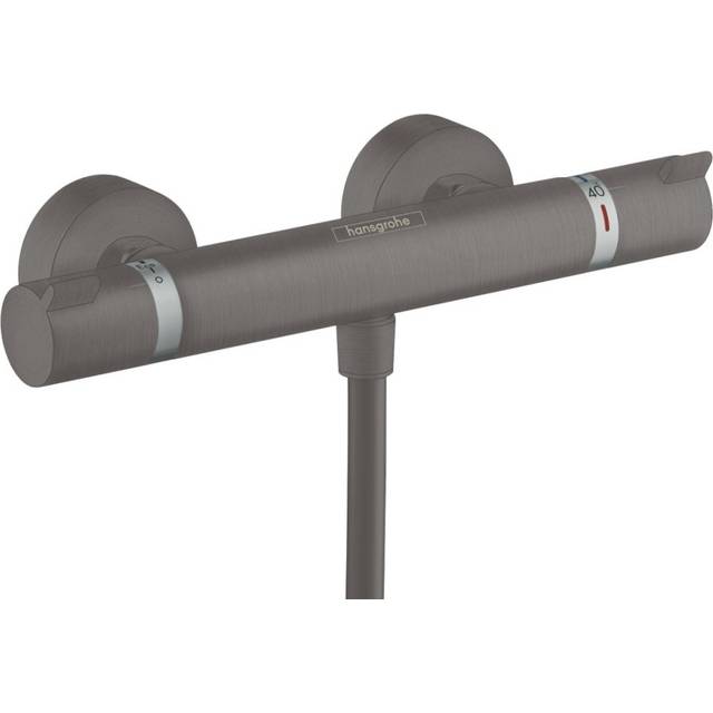 Hansgrohe Ecostat Brushed Black Chrome Exposed Thermostatic Shower Mix