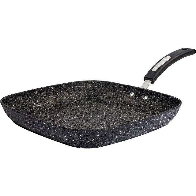 Scoville Neverstick Non-stick Aluminium Grill Pan, 28cm - Black